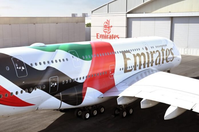 WBB Emirates unveils striking new UAE Flag livery on its flagship A380 aircraft