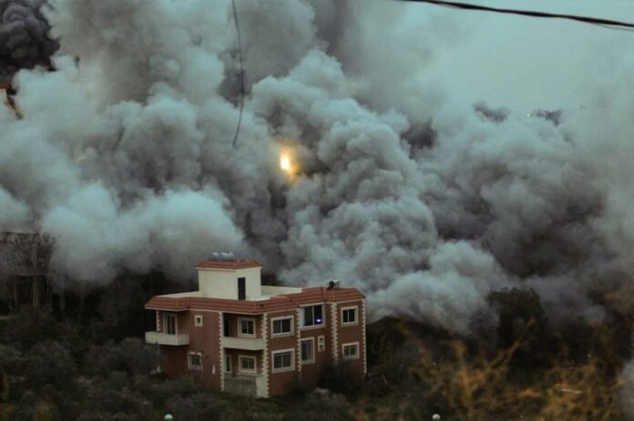 WBB Israeli air strikes pound South Lebanon as smoke rises over border villages