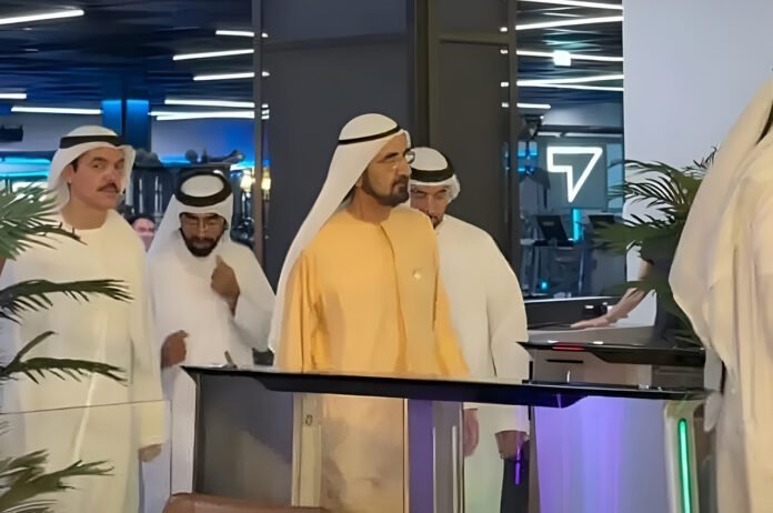 WBB Sheikh Mohammed makes surprise visit to Nad Al Sheba Mall gym greets residents WBB Sheikh Mohammed makes surprise visit to Nad Al Sheba Mall gym greets residents